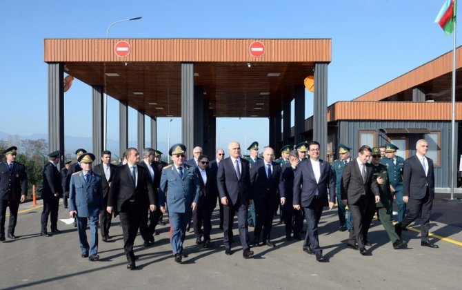 Azərbaycan-İran sərhədində avtomobil körpüsünün və modul tipli buraxılış məntəqəsinin açılışı olub