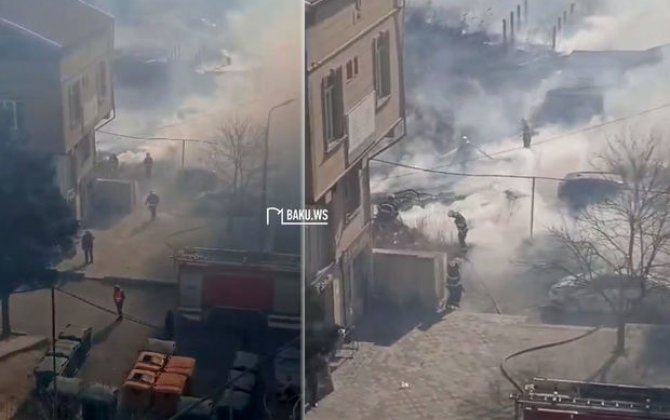 Metronun “Həzi Aslanov” stansiyası yaxınlığında baş verən yanğın söndürüldü - YENİLƏNİB + VİDEO