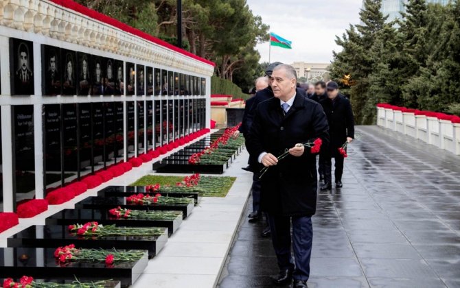 DTX-nin əməkdaşları Şəhidlər xiyabanını ziyarət ediblər - FOTO