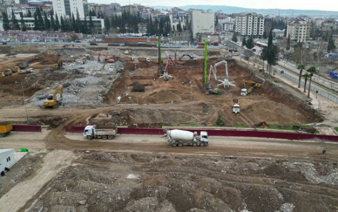 Kahramanmaraşda inşa edilən Azərbaycan məhəlləsindən yeni görüntülər - FOTO/VİDEO