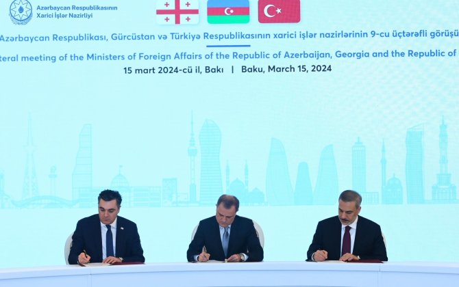 Azərbaycan, Türkiyə və Gürcüstan arasında Bakı bəyannaməsi imzalanıb