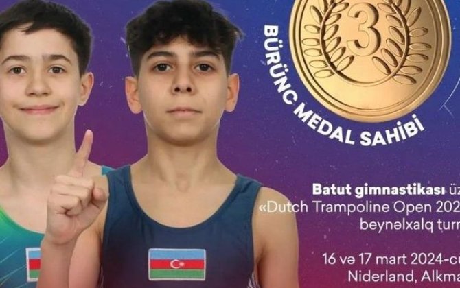 Ölkəmizin iki gimnastı Niderlandda qızıl medal qazanıb - FOTO