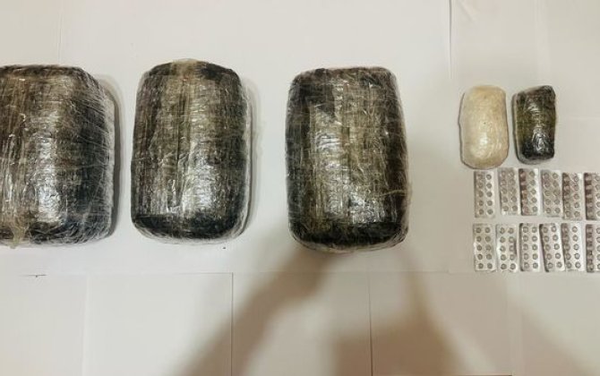 Şəkidən Bakıya külli miqdarda narkotik gətirmək istəyən kuryer ƏLƏ KEÇDİ - FOTO