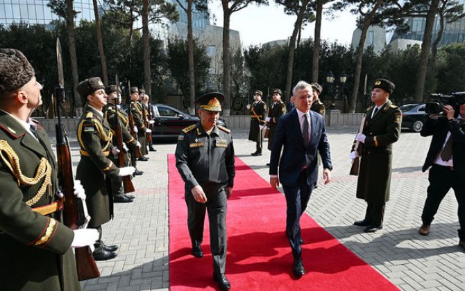 Zakir Həsənov NATO baş katibi ilə görüşüb - FOTO/VİDEO