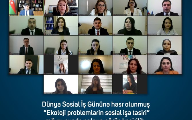 BDU-nun kafedra müdiri Dünya Sosial İş Gününə həsr olunan görüşdə çıxış edib