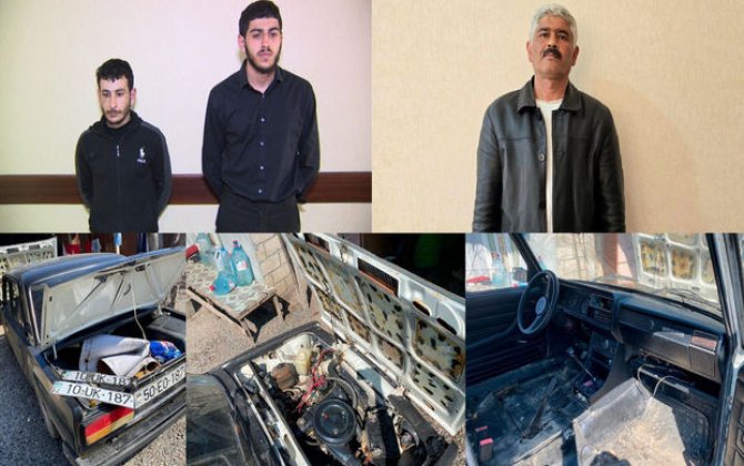 Bakıda oğurladıqları avtomobili Ağcabədiyə aparan şəxslər tutuldular - VİDEO