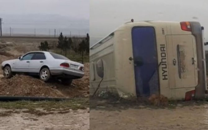 Bakı-Quba yolunda avtobus aşıb - VİDEO