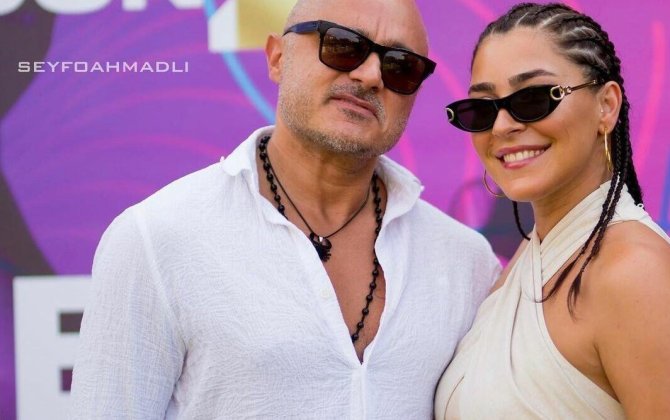 Xalq artistinin xanımı ilə görüntüləri OLAY OLDU - VİDEO