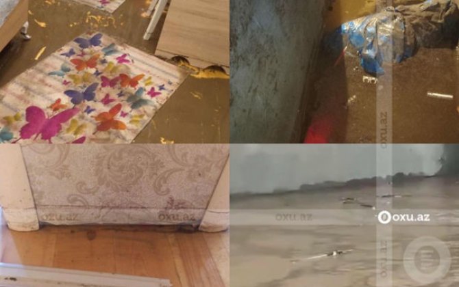 Агентство отреагировало на жалобу жильцов затопленных домов в Гяндже - ФОТО