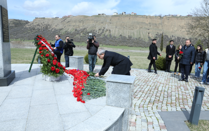 BDU rəhbərliyi və tələbələri Quba Soyqırımı Memorial Kompleksini ziyarət edib - FOTO