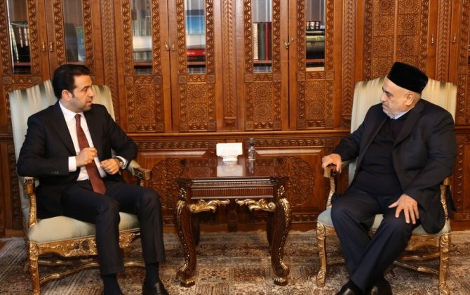 Allahşükür Paşazadə Müsəlman Ağsaqqalları Şurasının Baş katibi ilə görüşüb
