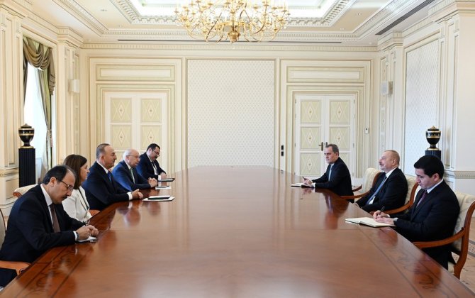 İlham Əliyev Mövlud Çavuşoğlunu qəbul edib - YENİLƏNİB