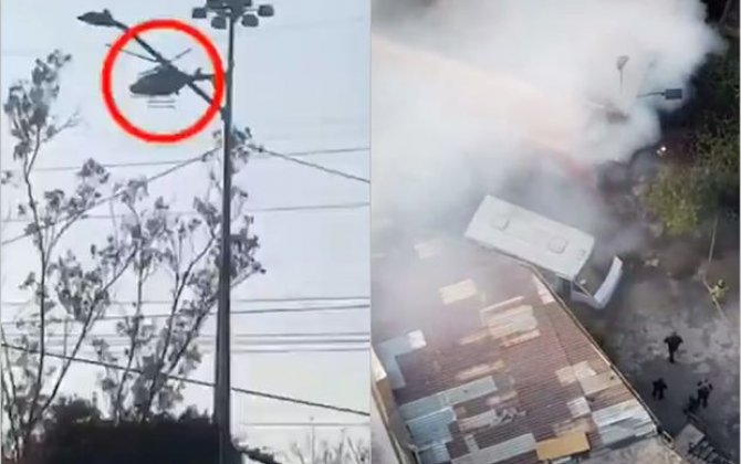 В Мексике вертолет упал на городскую улицу: есть погибшие - ВИДЕО