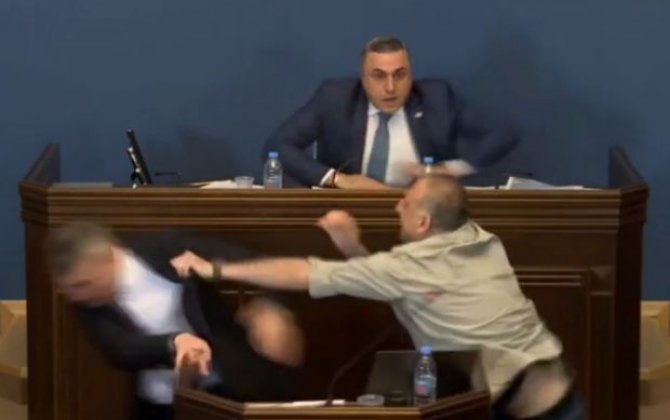 В парламенте Грузии произошла драка из-за закона об иноагентах - ВИДЕО