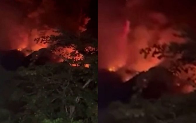 İndoneziyada Ruanq vulkanı püskürməyə başlayıb - VİDEO
