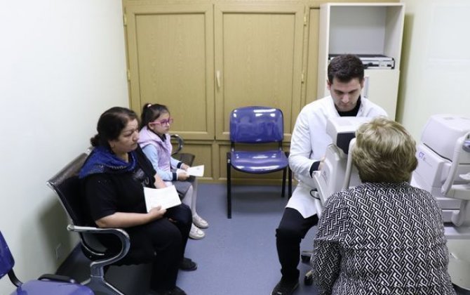 В первый день медицинской акции более 100 жителей Физули прошли офтальмологический осмотр - ФОТО