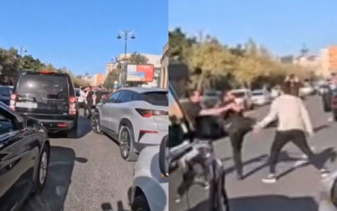 В Баку задержаны водители, устроившие драку посреди дороги - ВИДЕО