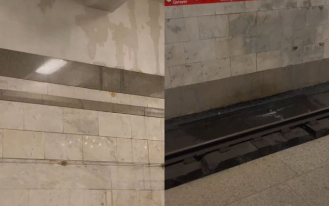 Metronun “Həzi Aslanov” stansiyasındakı tunelin tavan hissəsindən su sızması ilə bağlı RƏSMİ AÇIQLAMA