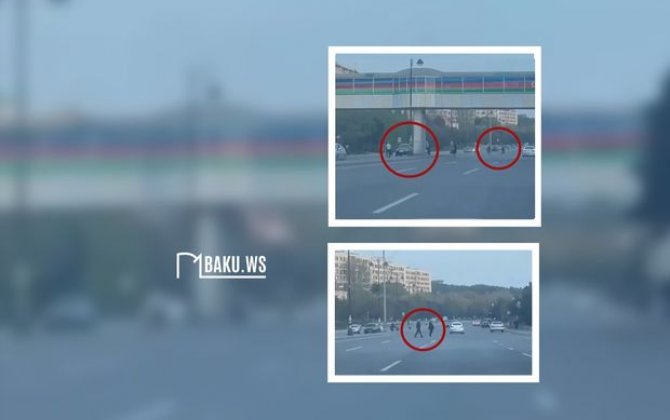 В Баку пешеходы предпочитают рисковать жизнью, игнорируя надземные переходы: в чем причина? - ВИДЕО