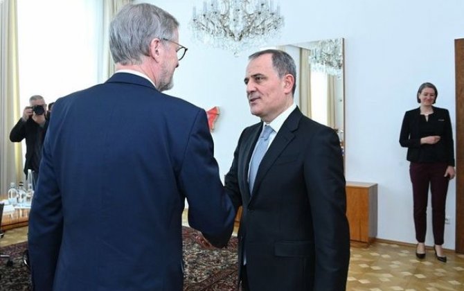 Ceyhun Bayramov Çexiyanın Baş naziri ilə görüşdü - FOTO