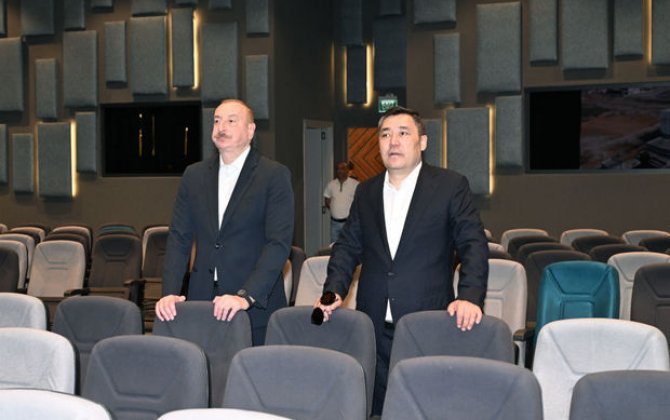 Президенты Азербайджана и Кыргызстана ознакомились с Агдамским конференц-центром - ФОТО