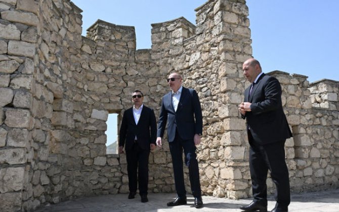 Ильхам Алиев и Садыр Жапаров побывали в крепости Шахбулаг в Агдаме - ФОТО