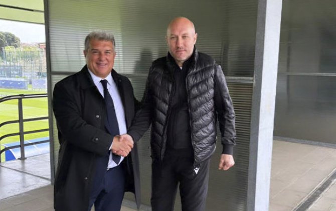 Azərbaycanlı futbol mütəxəssisi “Barselona”nın prezidenti ilə görüşdü - FOTO