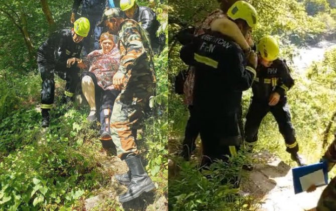 Сотрудники МЧС спасли женщину, оказавшуюся в горной местности в беспомощном состоянии - ФОТО/ВИДЕО