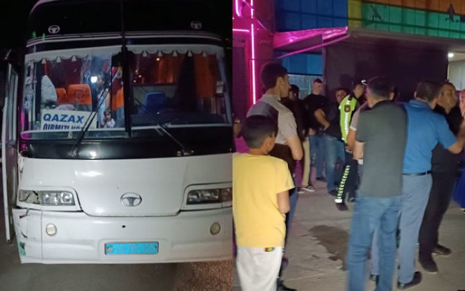 В Товузском районе пассажирский автобус сбил женщину - ФОТО