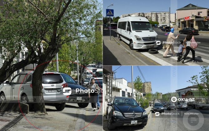 В ГДП отреагировали на информацию о паркующихся на пешеходных переходах водителях в Баку - ОБНОВЛЕНО + ФОТО