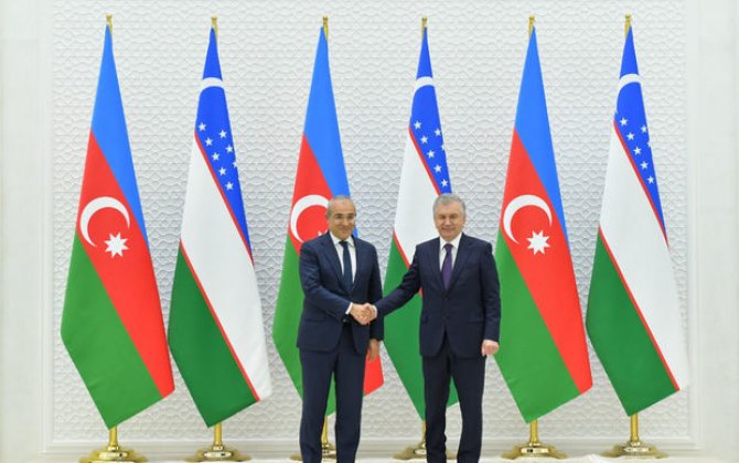 Özbəkistan Prezidenti Azərbaycan nümayəndə heyətini qəbul edib