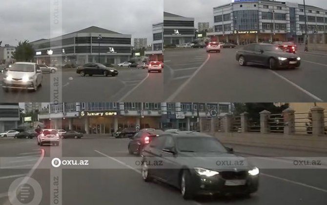 Опасный маневр водителя в Баку: началось расследование - ОБНОВЛЕНО + ФОТО/ВИДЕО