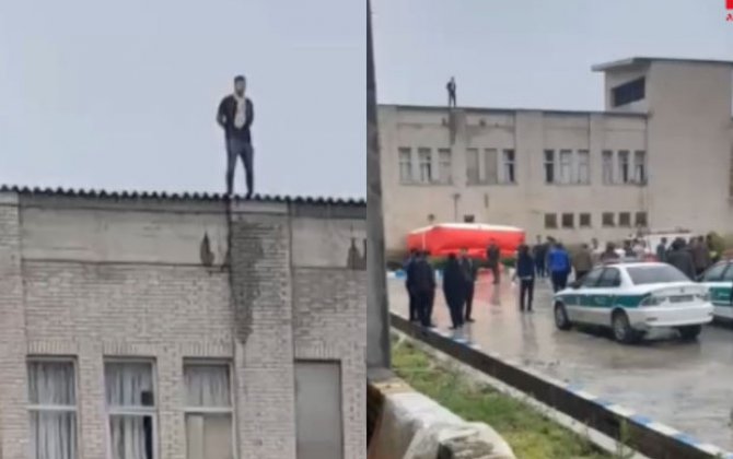 İranda maaşını ala bilməyən işçi intihara əl atıb - VİDEO