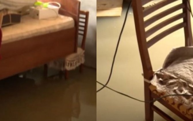 В результате дождей затопило дома в бакинском поселке - ВИДЕО