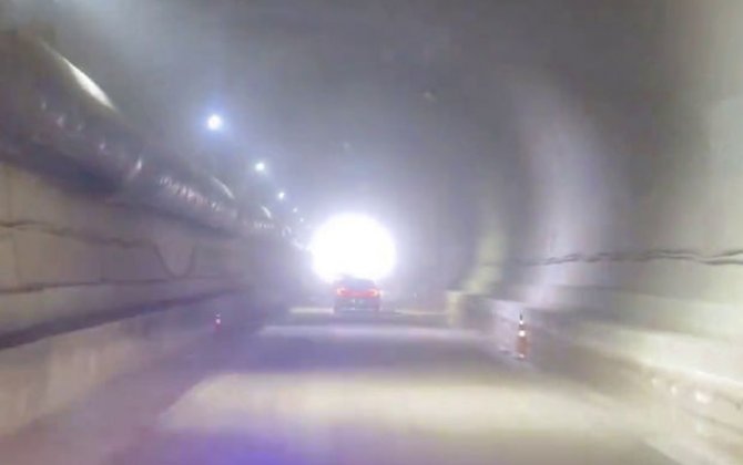 Şuşaya aparan tikilməkdə olan yoldakı tunelin daxilindən ilk görüntülər - VİDEO
