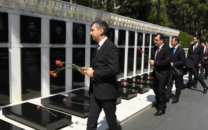 Türkiyəli deputatlar Bakıda - FOTOLAR
