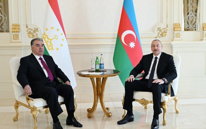 Azərbaycan və Tacikistan prezidentlərinin təkbətək görüşü keçirildi - YENİLƏNİB + FOTO