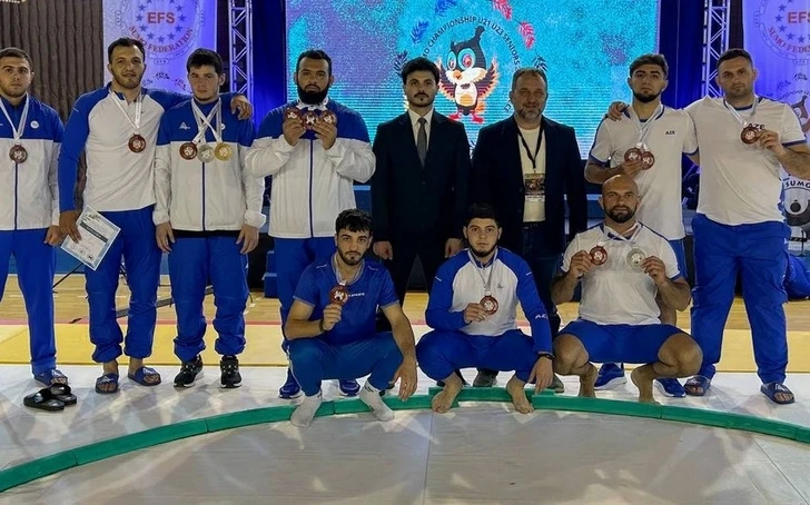 Азербайджанские сумоисты завоевали 11 медалей на чемпионате Европы-ФОТО