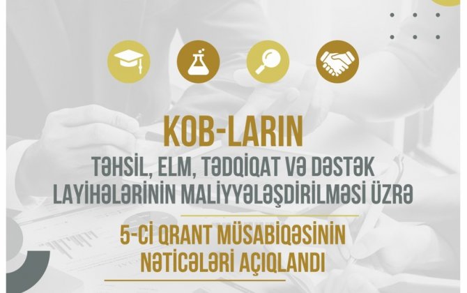 KOB subyektləri üçün 5-ci qrant müsabiqəsinin nəticələri açıqlandı