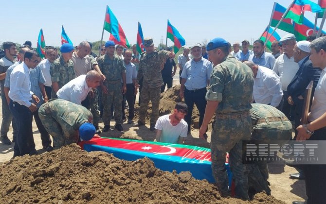 Saatlıda Birinci Qarabağ müharibəsinin şəhidi Namiq Cəfərov dəfn edilib - YENİLƏNİB