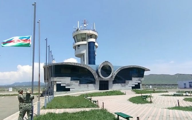 Xocalı aeroportunda Azərbaycan bayrağı qaldırıldı