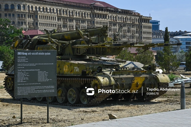 Обнаруженный в Ходжалы ЗРК доставлен в Парк военных трофеев в Баку-ФОТО