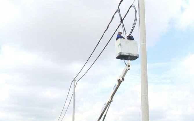 “Azərişıq” Ağdamda yeni elektrik şəbəkəsi qurur - FOTO/VİDEO