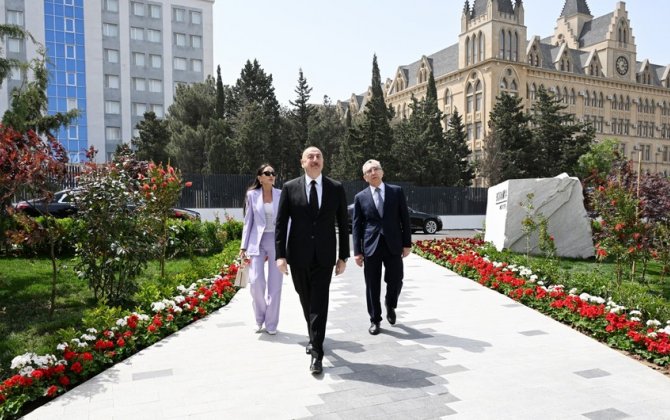 Prezident və xanımı Nəbatat Bağında görülən işlərlə tanış oldu - FOTO