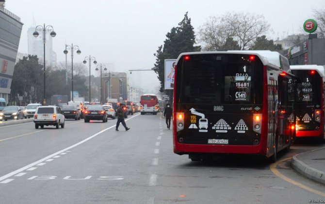 Paytaxtın bu yollarında avtobusların hərəkəti məhdudlaşdırıldı