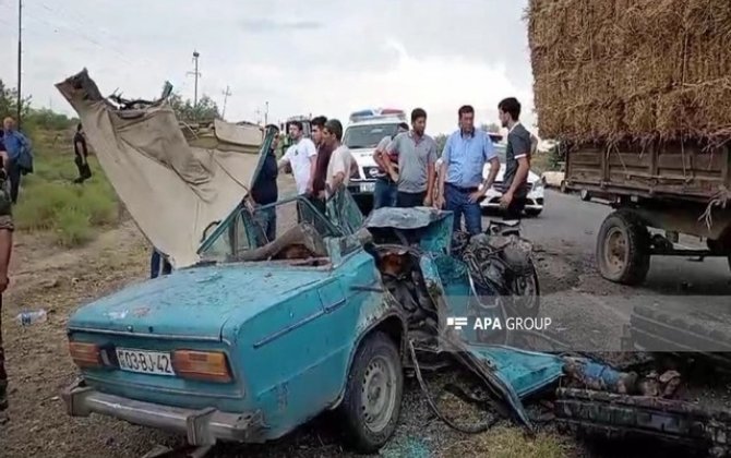 Ağcabədidə ağır qəza: Ölən və xəsarət alanlar var - FOTO