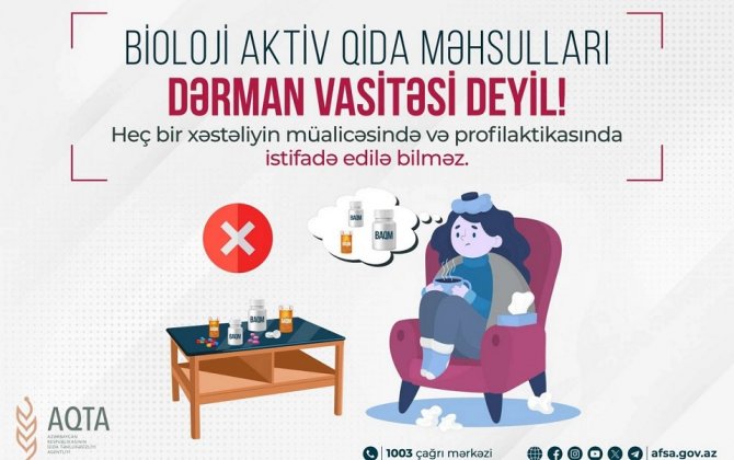 AQTA bioloji aktiv qida məhsulları ilə bağlı istehlakçılara müraciət etdi