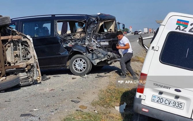 Bakı-Qazax yolunda zəncirvari QƏZA: Doqquz nəfər xəsarət aldı - FOTO