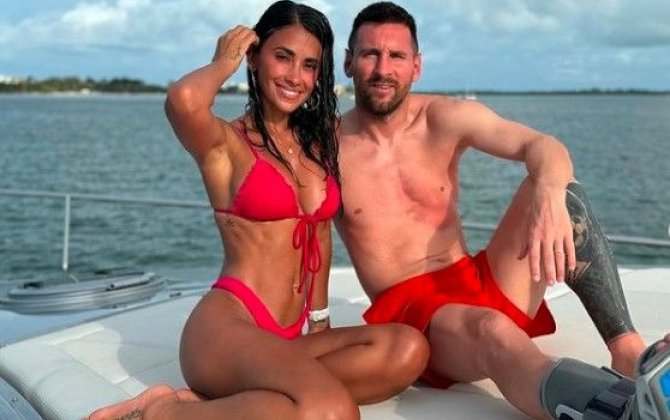 Messi və həyat yoldaşı Antonella ilə SƏMİMİ FOTOları