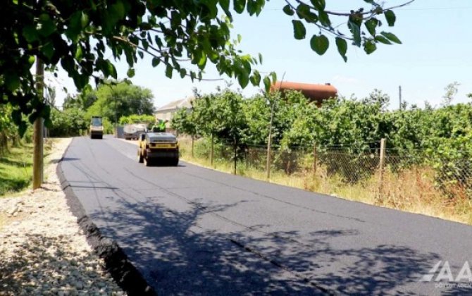 Qusarda 23 km uzunluğundakı yol asfaltlanır - VİDEO